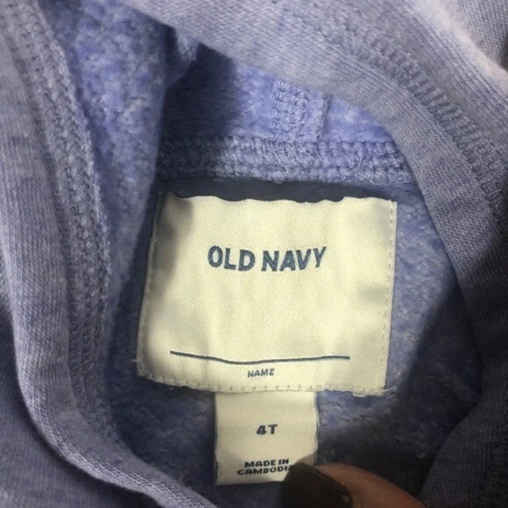 Old Navy periwinkle hoodie‎ surfer bear Size 4T